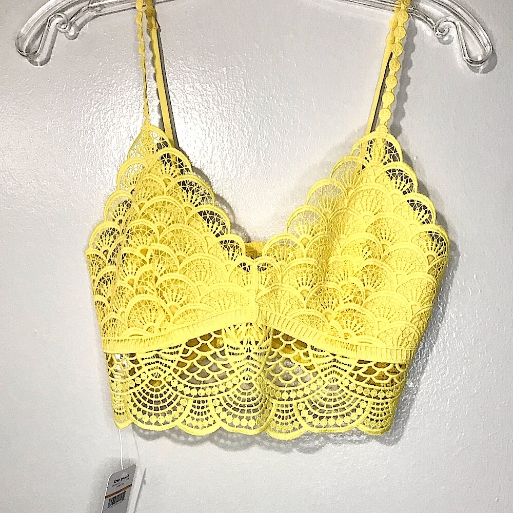 FP- IntimatelyFree People Bralette Sunrise to Sunset Crop Top Sunny Day Sz Small